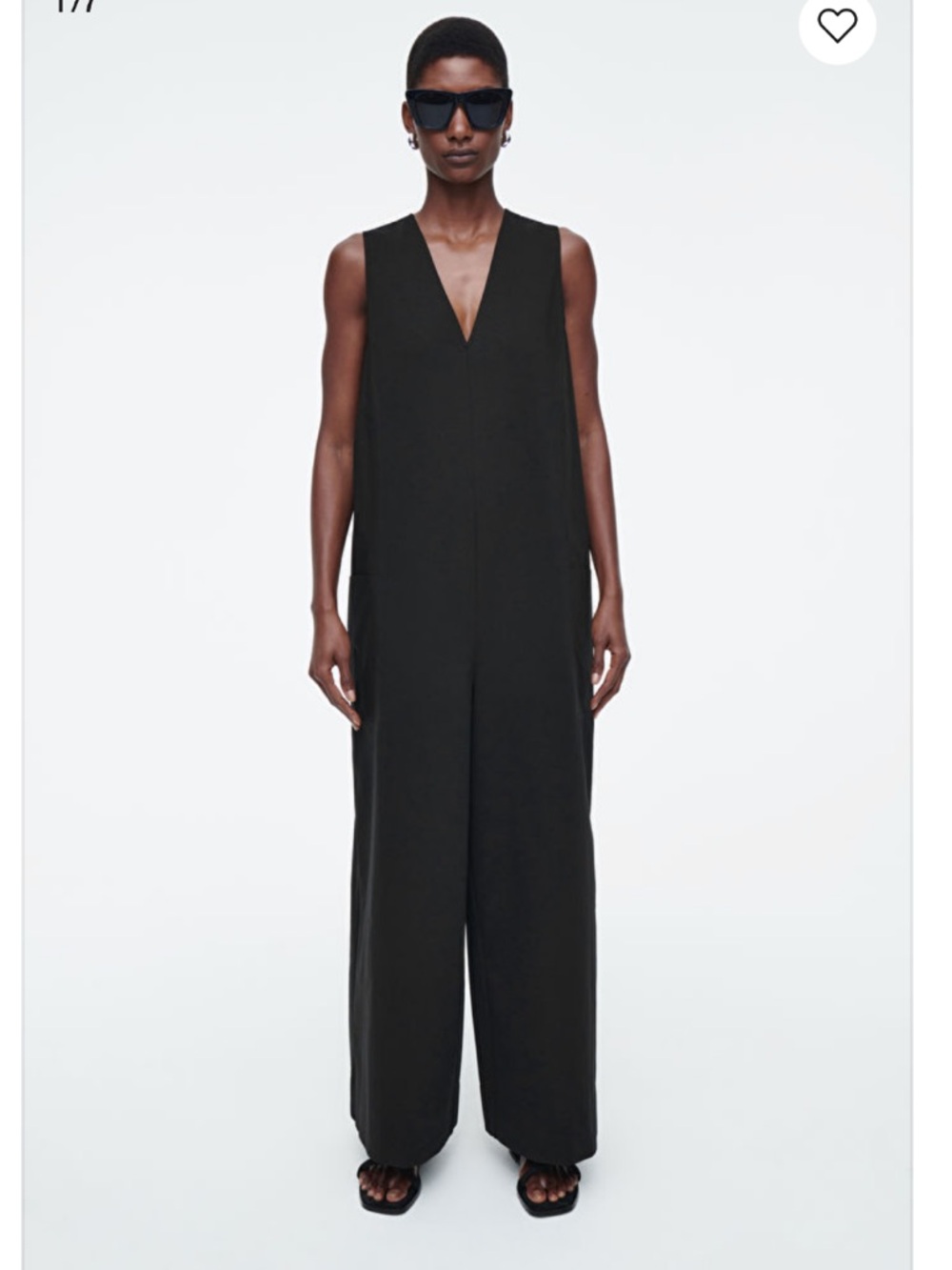 COS  Oversized V-Neck Jumpsuit